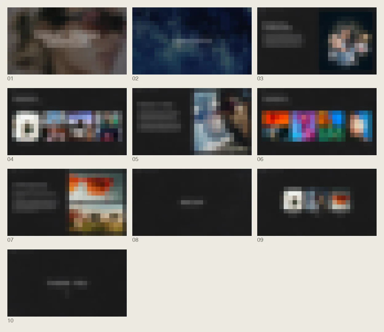 All quick example slides, blurred