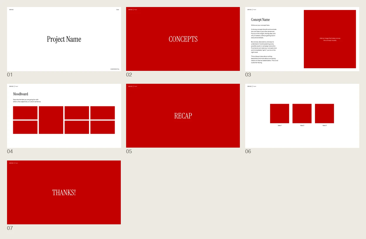 All quick template slides