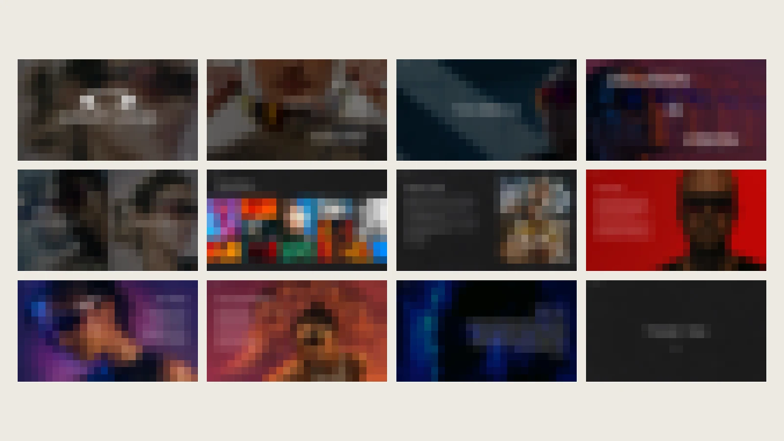 Overview of all vendor example slides, example imagery blurred